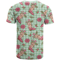 Green Paniolo Palaka Hawaiian Cowgirl Christmas T Shirt - Polynesian Pride