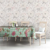 Green Paniolo Palaka Hawaiian Cowgirl Christmas Tablecloth LT9 - Polynesian Pride