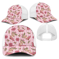 Pink Paniolo Palaka Hawaiian Cowgirl Christmas Baseball Net Cap LT9 - Polynesian Pride