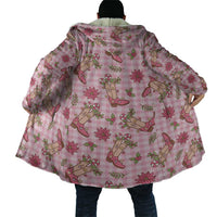 Pink Paniolo Palaka Hawaiian Cowgirl Christmas Cloak - Polynesian Pride