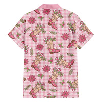 Pink Paniolo Palaka Hawaiian Cowgirl Christmas Family Matching Mermaid Dress and Hawaiian Shirt - Polynesian Pride