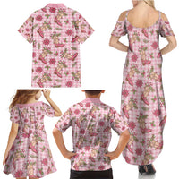 Pink Paniolo Palaka Hawaiian Cowgirl Christmas Family Matching Summer Maxi Dress and Hawaiian Shirt - Polynesian Pride