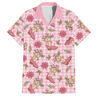 Pink Paniolo Palaka Hawaiian Cowgirl Christmas Hawaiian Shirt LT9 Pink - Polynesian Pride