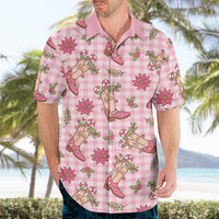 Pink Paniolo Palaka Hawaiian Cowgirl Christmas Hawaiian Shirt LT9 - Polynesian Pride