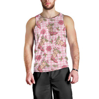 Pink Paniolo Palaka Hawaiian Cowgirl Christmas Men Tank Top - Polynesian Pride