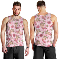Pink Paniolo Palaka Hawaiian Cowgirl Christmas Men Tank Top - Polynesian Pride