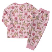 Pink Paniolo Palaka Hawaiian Cowgirl Christmas Pajama Set LT9 - Polynesian Pride