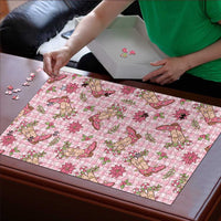 Pink Paniolo Palaka Hawaiian Cowgirl Christmas Puzzle LT9 - Polynesian Pride
