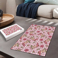 Pink Paniolo Palaka Hawaiian Cowgirl Christmas Puzzle LT9 - Polynesian Pride
