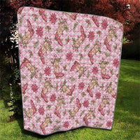 Pink Paniolo Palaka Hawaiian Cowgirl Christmas Quilt - Polynesian Pride