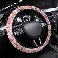 Pink Paniolo Palaka Hawaiian Cowgirl Christmas Steering Wheel Cover - Polynesian Pride