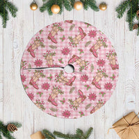 Pink Paniolo Palaka Hawaiian Cowgirl Christmas Tree Skirt LT9 Casual Pink - Polynesian Pride