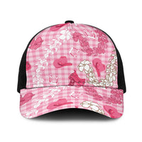 Paniolo Palaka Hawaiian Cowgirl Baseball Net Cap LT9 One Size Black Pink - Polynesian Pride