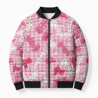 Paniolo Palaka Hawaiian Cowgirl Bomber Puffer Jacket LT9 Unisex Pink - Polynesian Pride