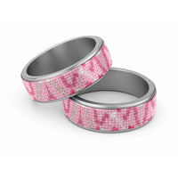 Paniolo Palaka Hawaiian Cowgirl Classic Ring LT9 Sliver Pink - Polynesian Pride