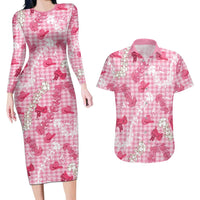Paniolo Palaka Hawaiian Cowgirl Couples Matching Long Sleeve Bodycon Dress and Hawaiian Shirt - Polynesian Pride