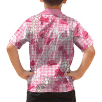 Paniolo Palaka Hawaiian Cowgirl Family Matching Off The Shoulder Long Sleeve Dress and Hawaiian Shirt - Polynesian Pride