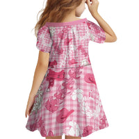 Paniolo Palaka Hawaiian Cowgirl Family Matching Off The Shoulder Long Sleeve Dress and Hawaiian Shirt - Polynesian Pride