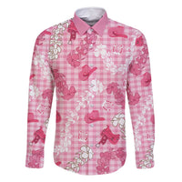 Paniolo Palaka Hawaiian Cowgirl Family Matching Off Shoulder Maxi Dress and Hawaiian Shirt - Polynesian Pride