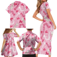 Paniolo Palaka Hawaiian Cowgirl Family Matching Short Sleeve Bodycon Dress and Hawaiian Shirt - Polynesian Pride