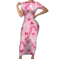 Paniolo Palaka Hawaiian Cowgirl Family Matching Short Sleeve Bodycon Dress and Hawaiian Shirt - Polynesian Pride