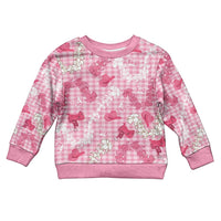 Paniolo Palaka Hawaiian Cowgirl Kid Ugly Christmas Sweater LT9 Kid Pink - Polynesian Pride