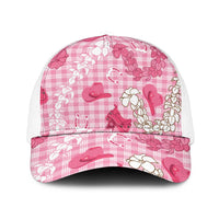 Paniolo Palaka Hawaiian Cowgirl Mesh Trucker Cap LT9 One Size White Pink - Polynesian Pride