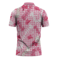 Paniolo Palaka Hawaiian Cowgirl Zipper Polo Shirt LT9 - Polynesian Pride