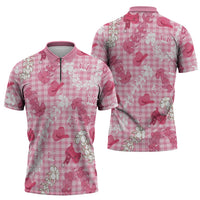 Paniolo Palaka Hawaiian Cowgirl Zipper Polo Shirt LT9 - Polynesian Pride