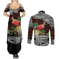 Papua New Guinea Christmas Couples Matching Summer Maxi Dress and Long Sleeve Button Shirt LT9 - Polynesian Pride