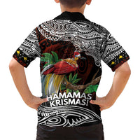 Papua New Guinea Christmas Family Matching Off Shoulder Short Dress and Hawaiian Shirt - Polynesian Pride
