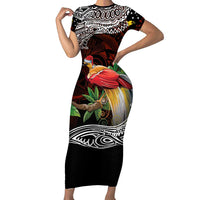 Papua New Guinea Christmas Family Matching Short Sleeve Bodycon Dress and Hawaiian Shirt - Polynesian Pride