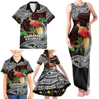Papua New Guinea Christmas Family Matching Tank Maxi Dress and Hawaiian Shirt - Polynesian Pride