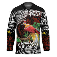 Papua New Guinea Christmas Hockey Jersey LT9 Unisex Black - Polynesian Pride