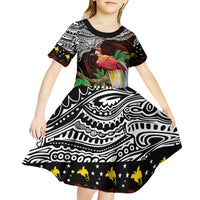 Papua New Guinea Christmas Kid Short Sleeve Dress LT9 - Polynesian Pride