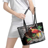 Papua New Guinea Christmas Leather Tote Bag - Polynesian Pride