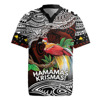 Papua New Guinea Christmas Rugby Jersey LT9 Black - Polynesian Pride