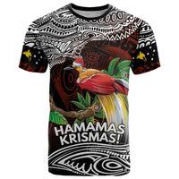 Papua New Guinea Christmas T Shirt LT9 Black - Polynesian Pride