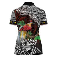 Papua New Guinea Christmas Women Polo Shirt LT9 - Polynesian Pride