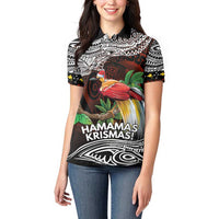 Papua New Guinea Christmas Women Polo Shirt LT9 - Polynesian Pride