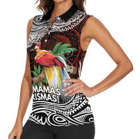 Papua New Guinea Christmas Women Sleeveless Polo Shirt - Polynesian Pride