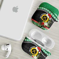 Vanuatu Pig's Tusk Meri Krismas! AirPods Case Vanuatuan Sand Drawing Pattern LT9 - Polynesian Pride