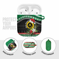 Vanuatu Pig's Tusk Meri Krismas! AirPods Case Vanuatuan Sand Drawing Pattern LT9 - Polynesian Pride