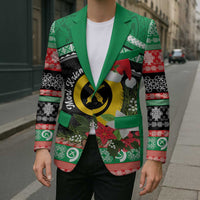 Vanuatu Pig's Tusk Meri Krismas! Blazer Vanuatuan Sand Drawing Pattern - Polynesian Pride