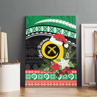 Vanuatu Pig's Tusk Meri Krismas! Canvas Wall Art Vanuatuan Sand Drawing Pattern - Polynesian Pride