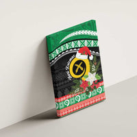 Vanuatu Pig's Tusk Meri Krismas! Canvas Wall Art Vanuatuan Sand Drawing Pattern - Polynesian Pride