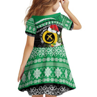 Vanuatu Pig's Tusk Meri Krismas! Family Matching Puletasi and Hawaiian Shirt Vanuatuan Sand Drawing Pattern - Polynesian Pride