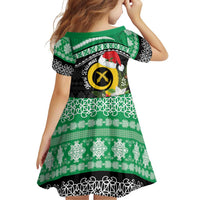 Vanuatu Pig's Tusk Meri Krismas! Family Matching Tank Maxi Dress and Hawaiian Shirt Vanuatuan Sand Drawing Pattern - Polynesian Pride