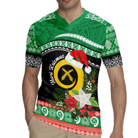Vanuatu Pig's Tusk Meri Krismas! Rugby Jersey Vanuatuan Sand Drawing Pattern LT9 - Polynesian Pride