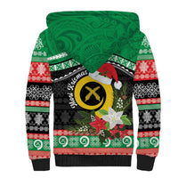 Vanuatu Pig's Tusk Meri Krismas! Sherpa Hoodie Vanuatuan Sand Drawing Pattern LT9 - Polynesian Pride